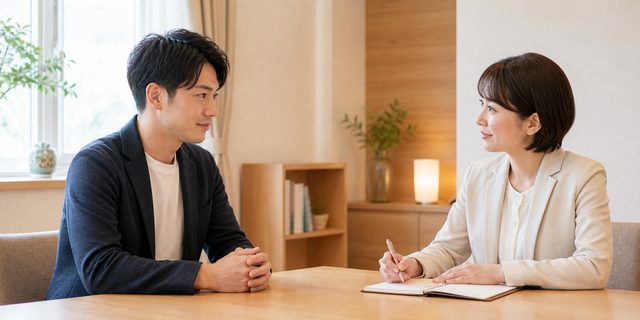 婚活の進め方をカウンセラーに相談する人